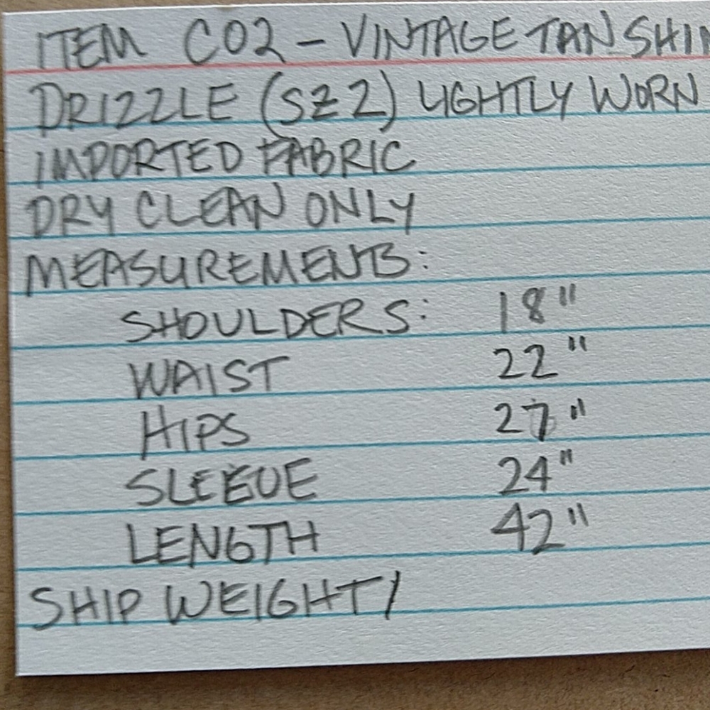 Vintage  Tan Shimmer Trenchcoat ( C02) - Picture 7 of 7